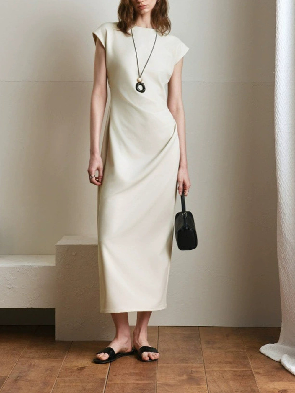 Zara Summer Pearl Bow Backless Fitted A-Line Dress Style Mini Dress
